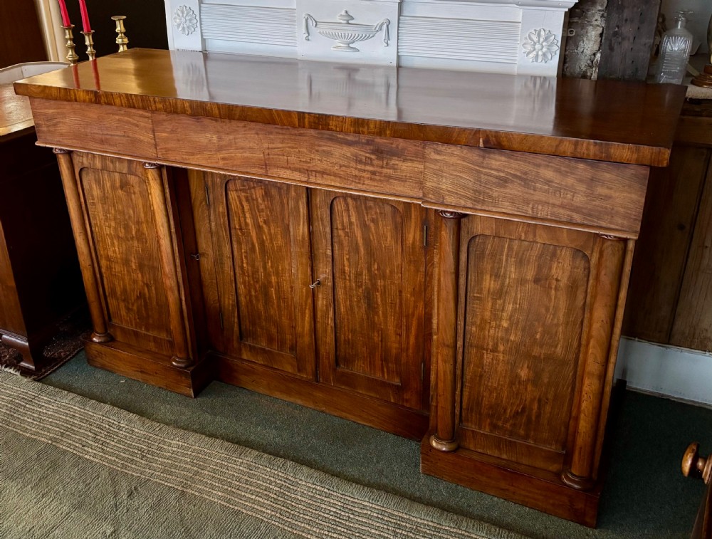 Superb quality Regency mahogany breakfront sideboard View IX