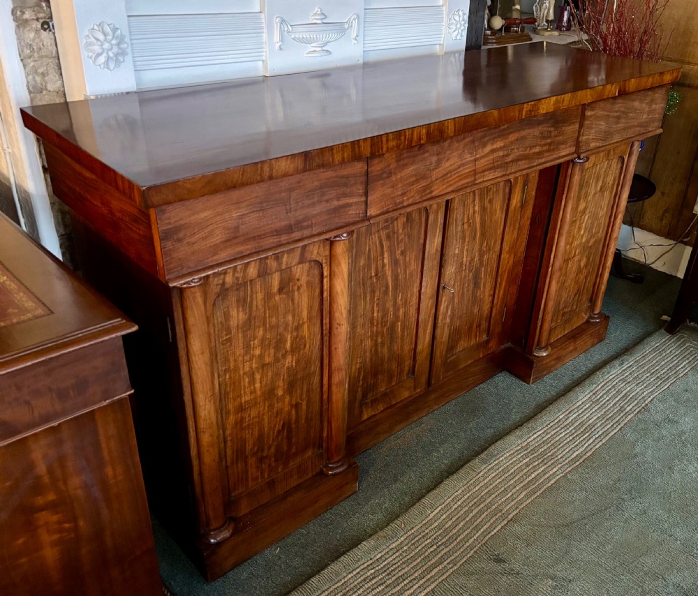 Superb quality Regency mahogany breakfront sideboard View X