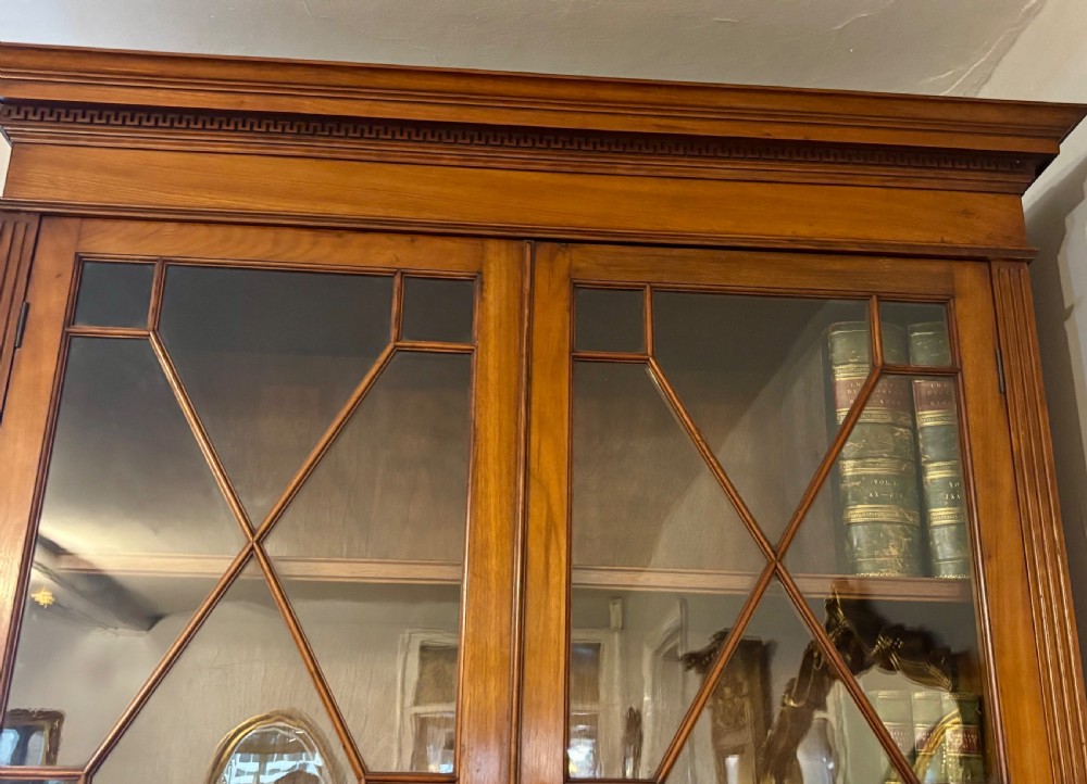 Victorian walnut secretaire bookcase View V