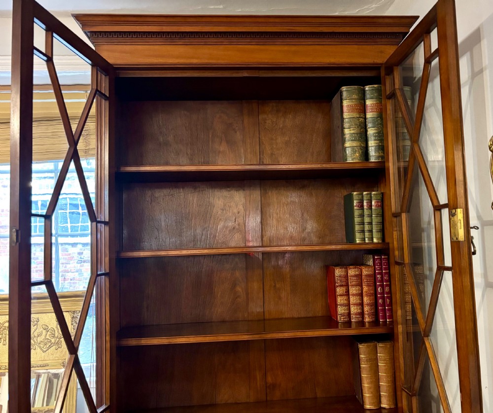 Victorian walnut secretaire bookcase View VI