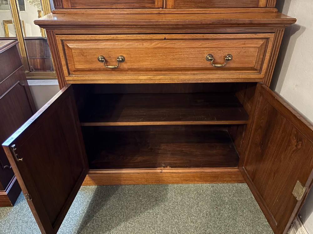 Victorian walnut secretaire bookcase View X