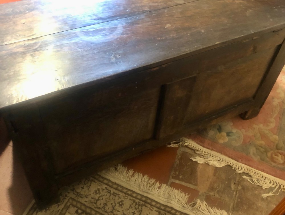 18th century carved oak coffer View VI