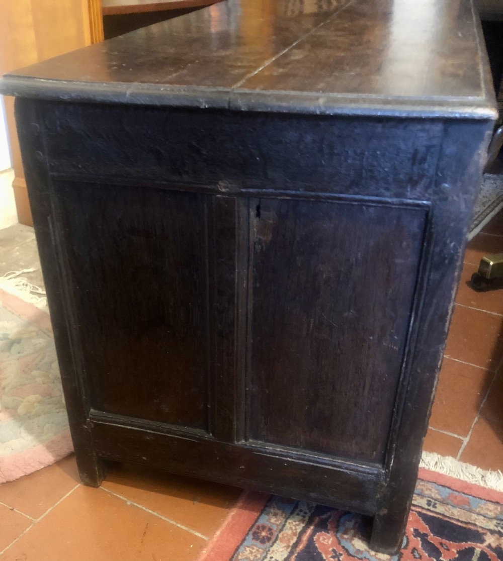 18th century carved oak coffer View VII