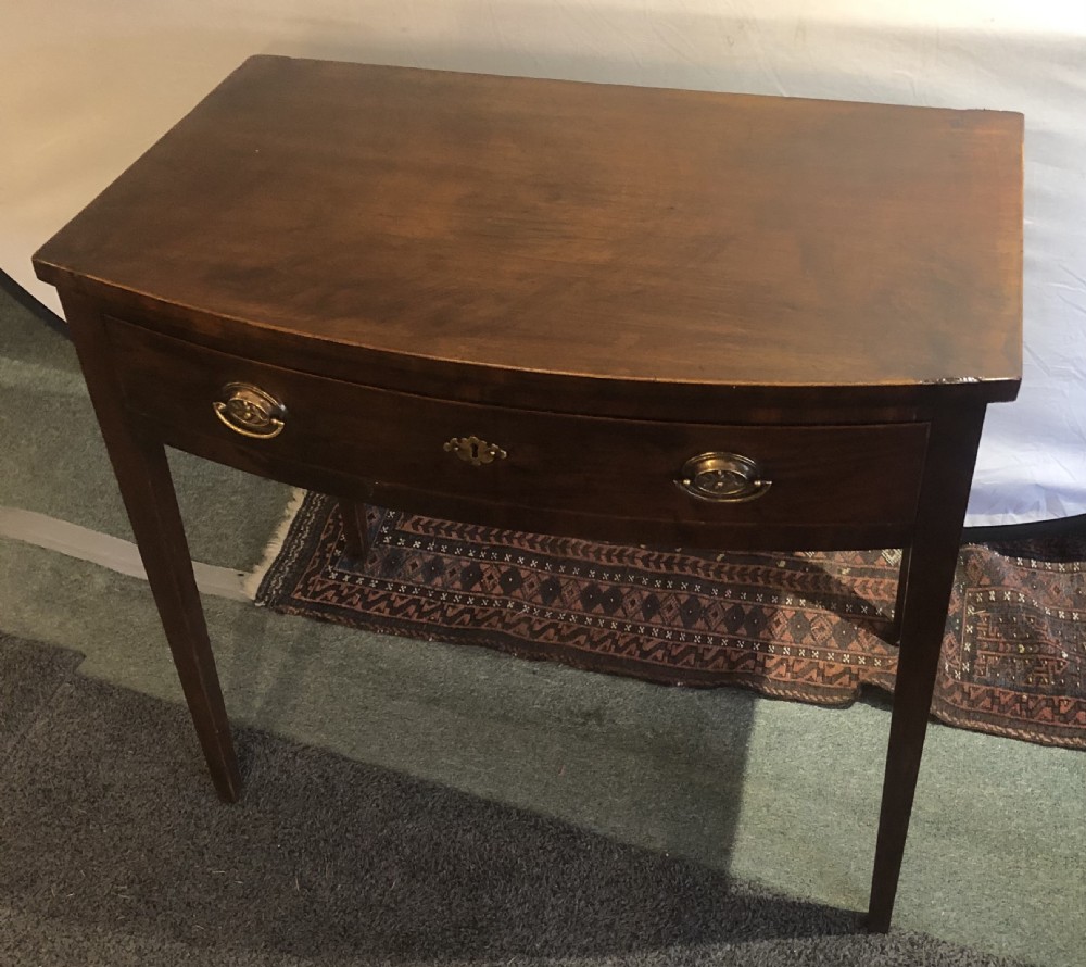 George III mahogany bowfront side table 