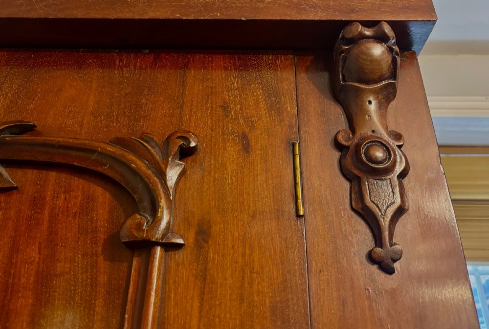 Victorian mahogany tall and narrow hall cupboard View VII