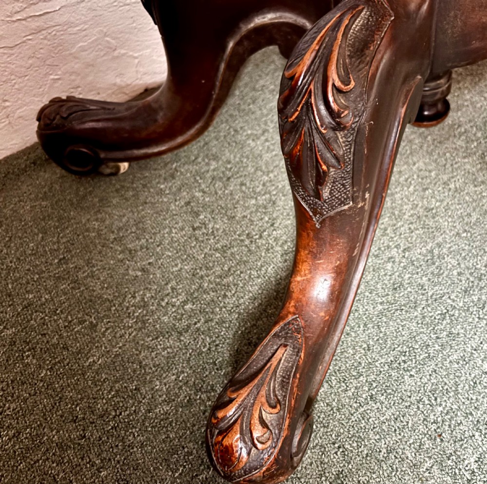 Victorian walnut serpentine card table View VI