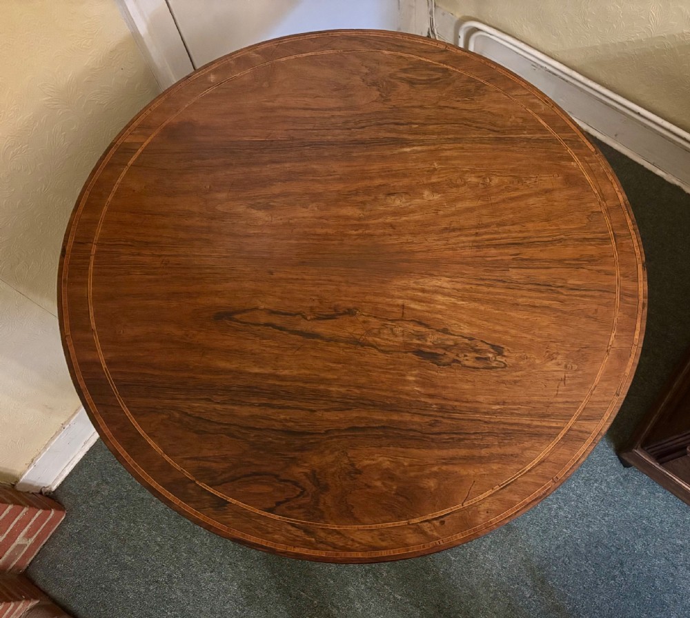 Regency rosewood and inlaid centre table View VIII