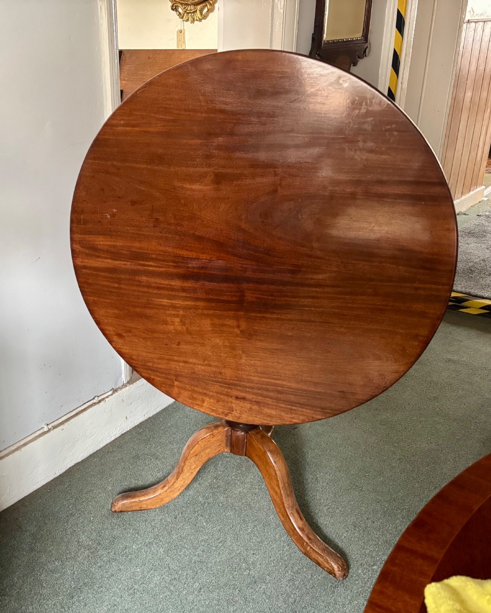Early 19th century figured mahogany tripod table View IV
