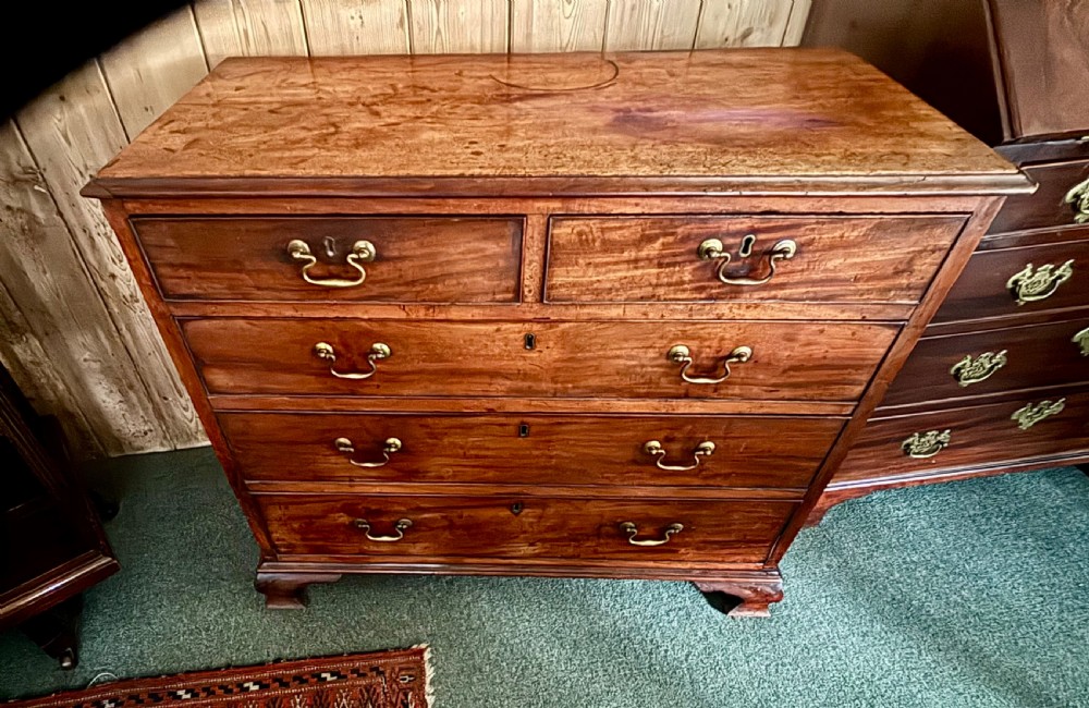 Small George 111 mahogany chest of drawers View V