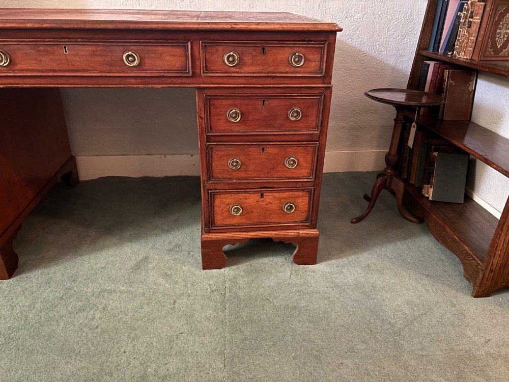 Victorian mahogany pedestal desk View VIII