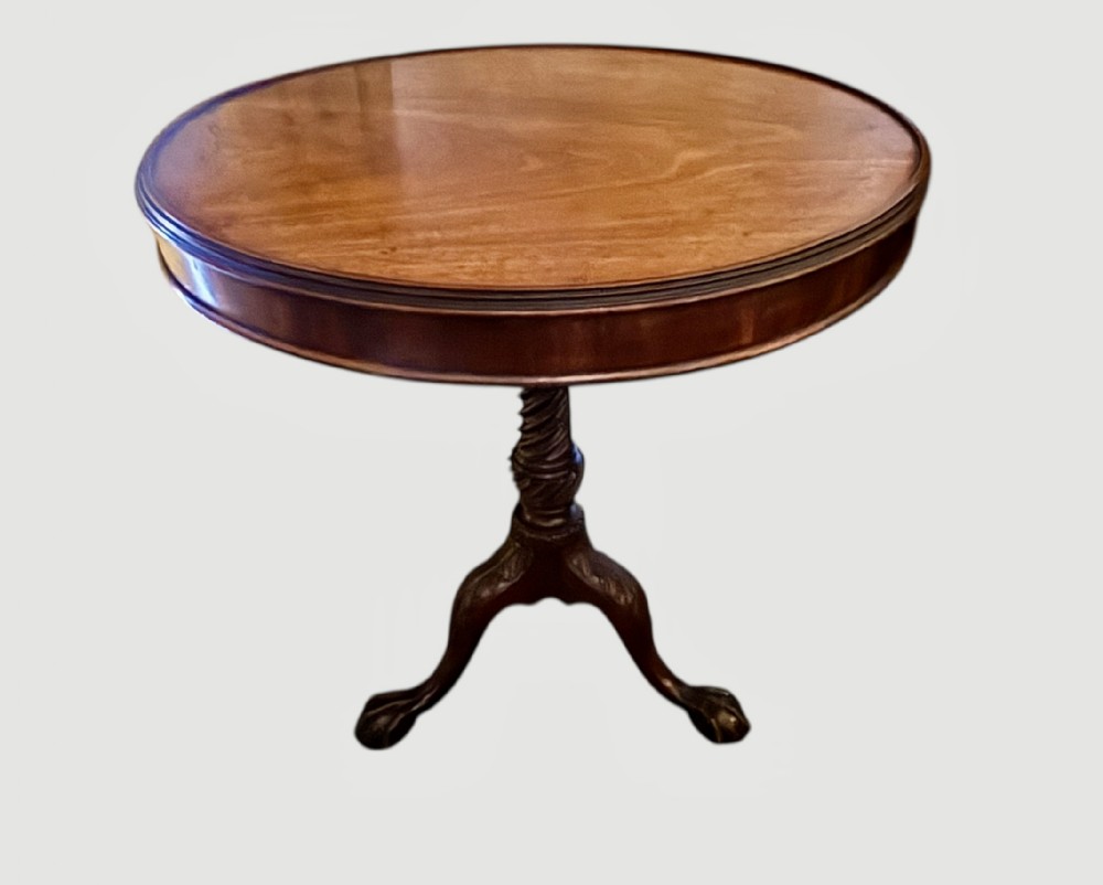 Fine 19th century mahogany rising top drum table