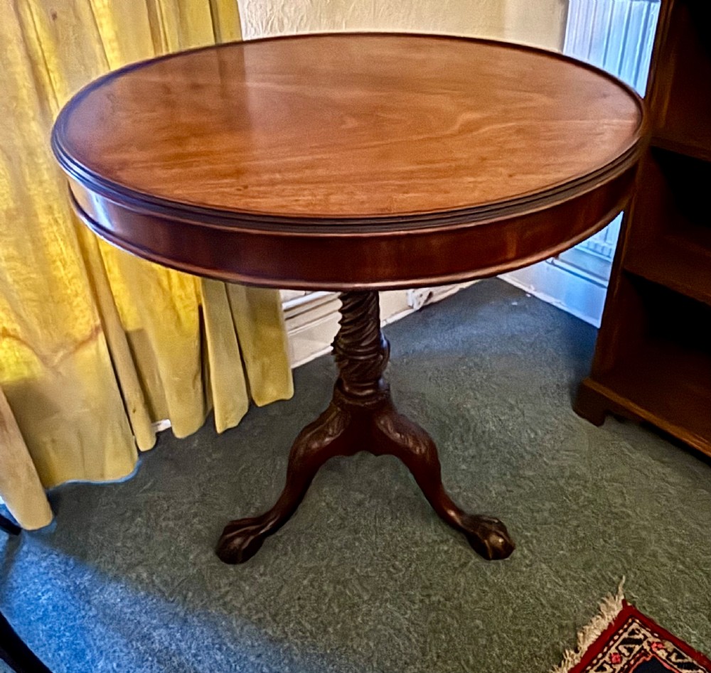 Fine 19th century mahogany rising top drum table View IV