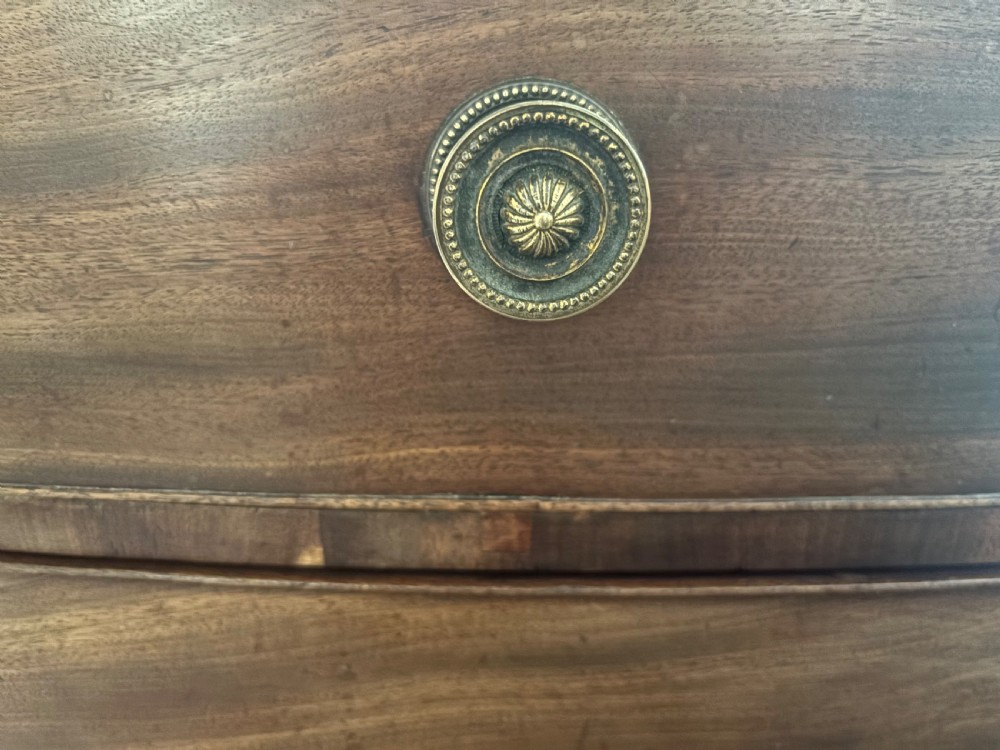 Regency small mahogany bow front chest of drawers View VIII