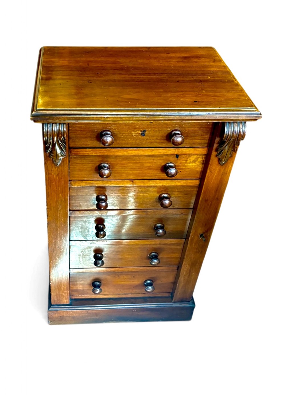 Victorian walnut Wellington chest