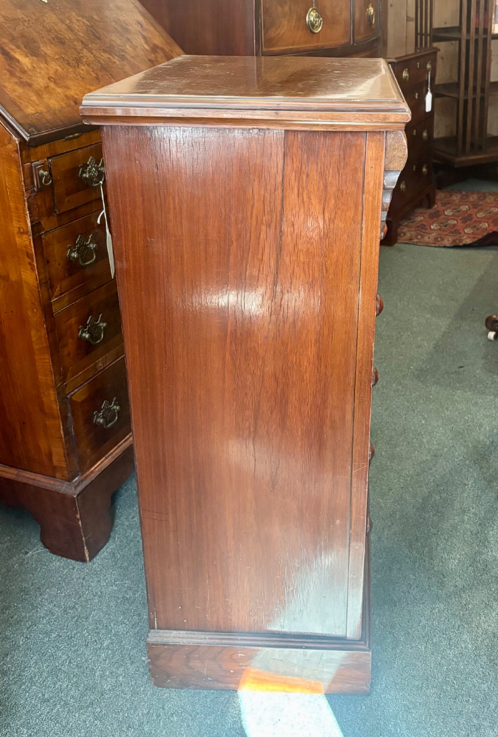 Victorian walnut Wellington chest View VI