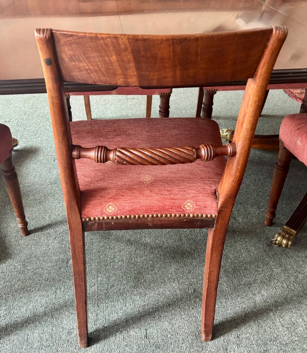 Set of eight Regency rope-twist mahogany dining chairs View VIII