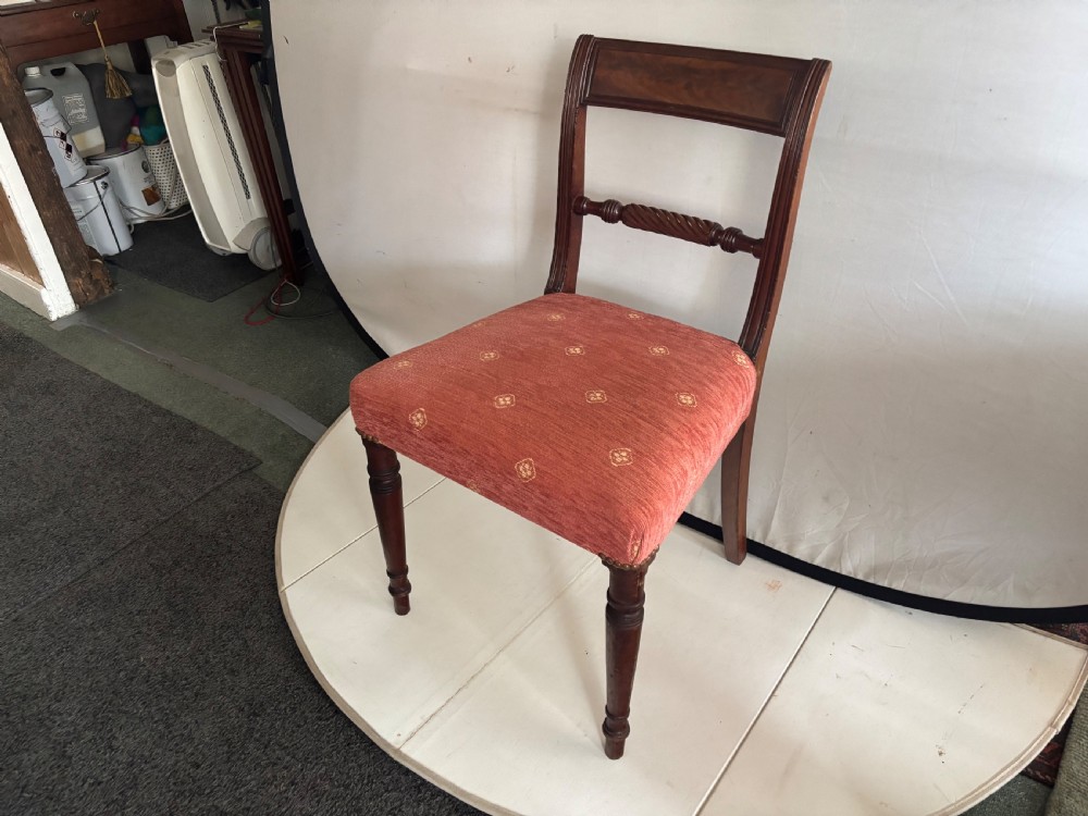 Set of eight Regency rope-twist mahogany dining chairs View IX