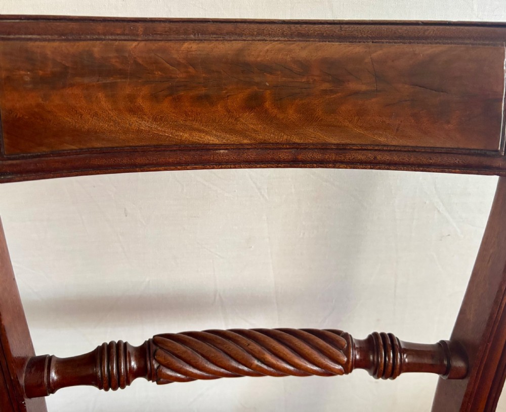 Set of eight Regency rope-twist mahogany dining chairs View X