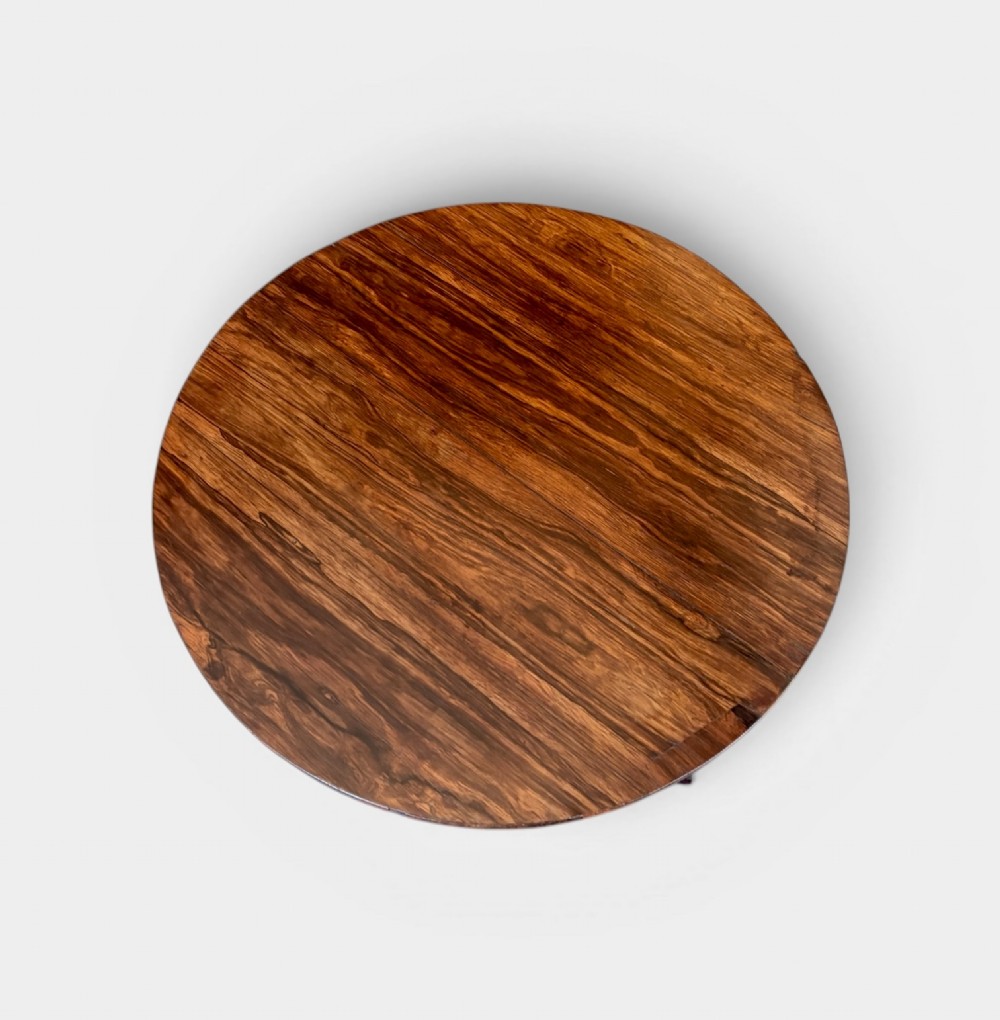 Regency rosewood occasional table on fluted column View II