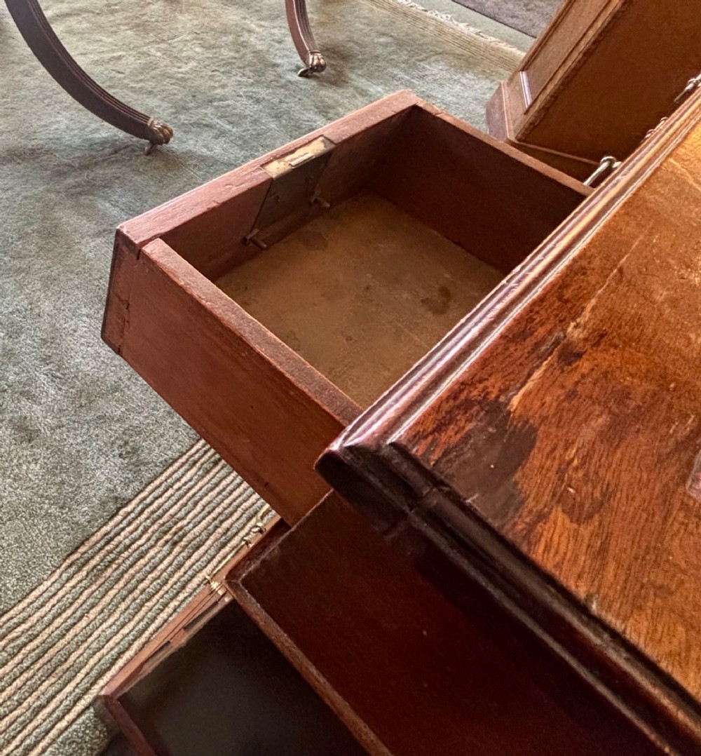 Victorian mahogany pedestal desk with burgundy leather top View III