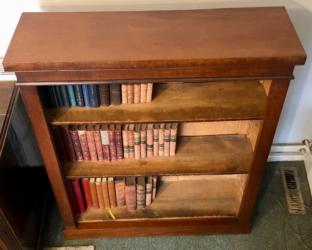 Victorian mahogany open bookcase View II