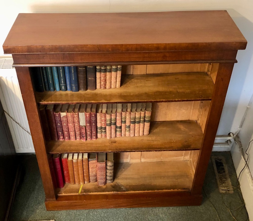 Victorian mahogany open bookcase