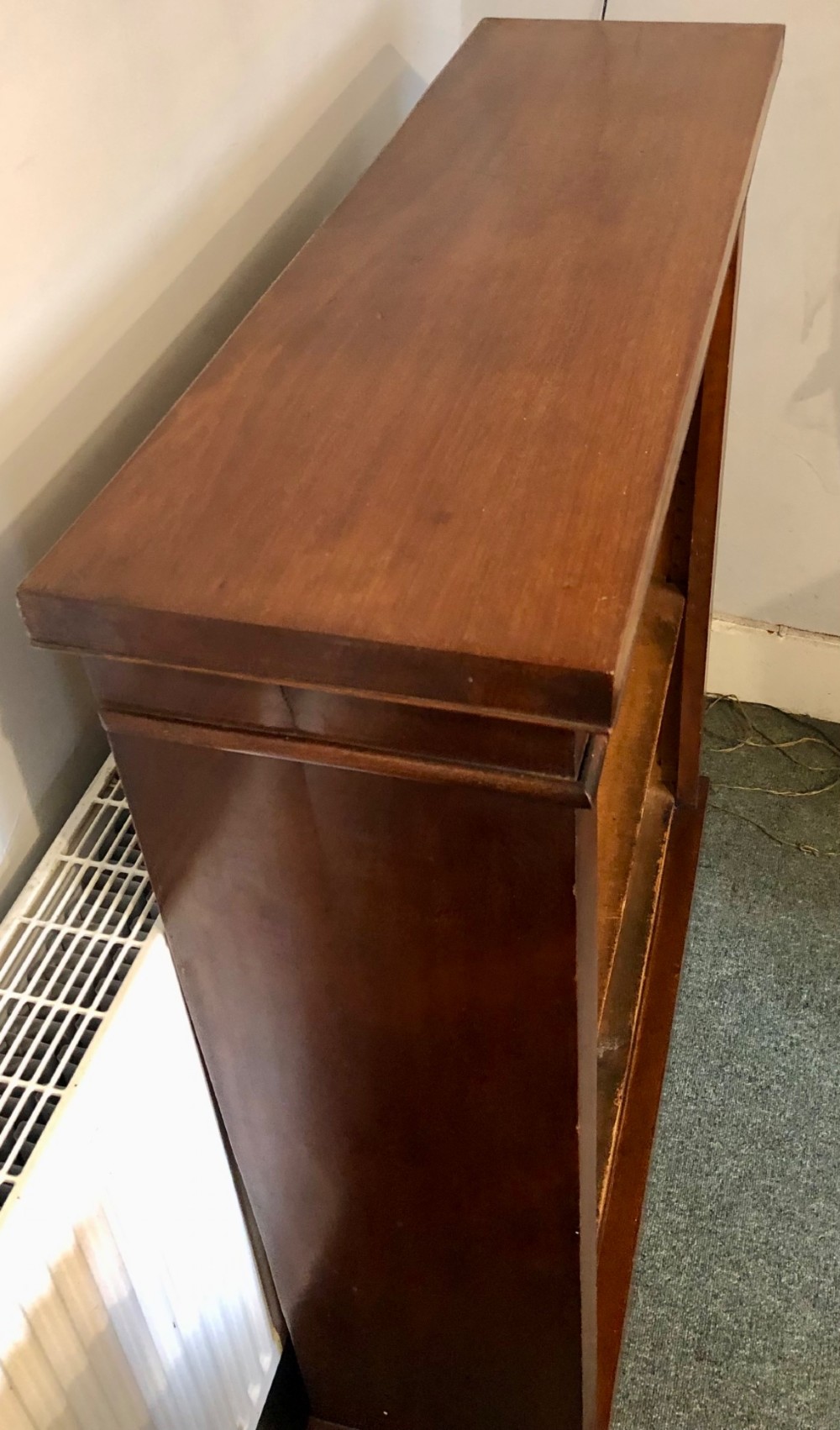 Victorian mahogany open bookcase View V