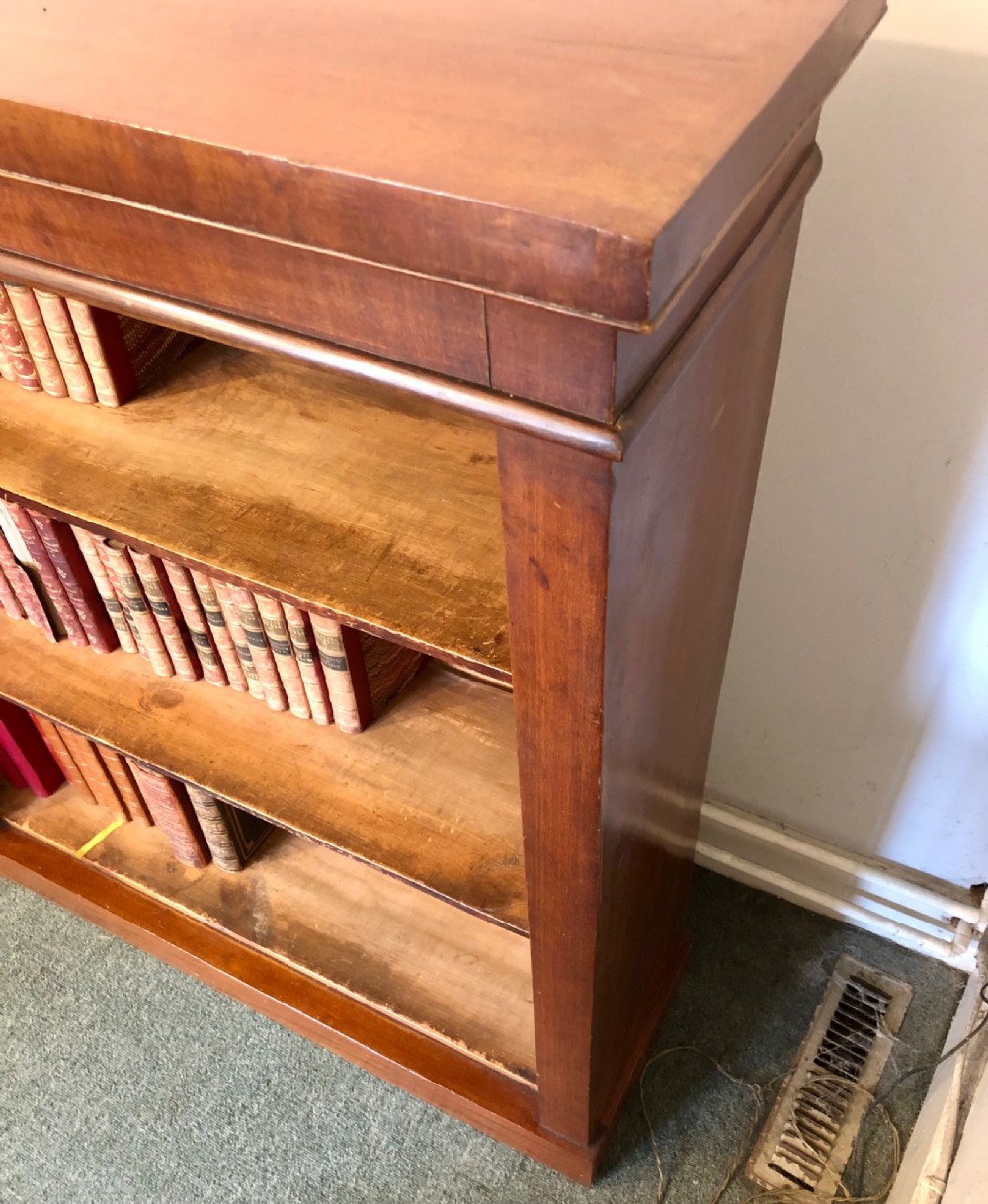 Victorian mahogany open bookcase View VII