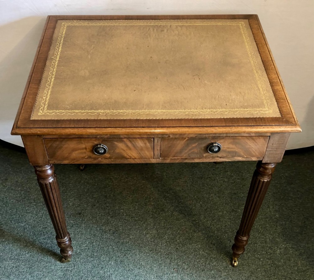 Small early 19th century mahogany writing table View III
