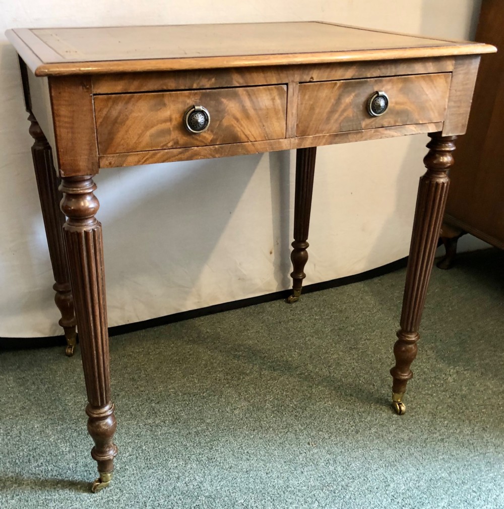 Small early 19th century mahogany writing table View IV