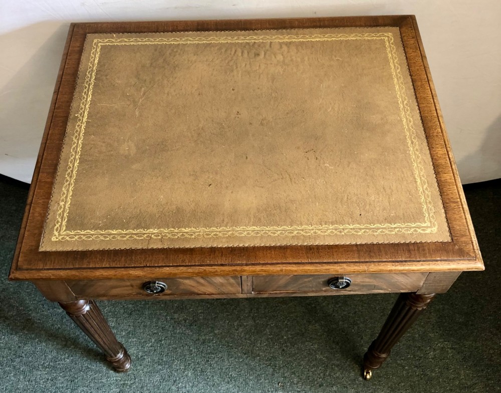 Small early 19th century mahogany writing table View V