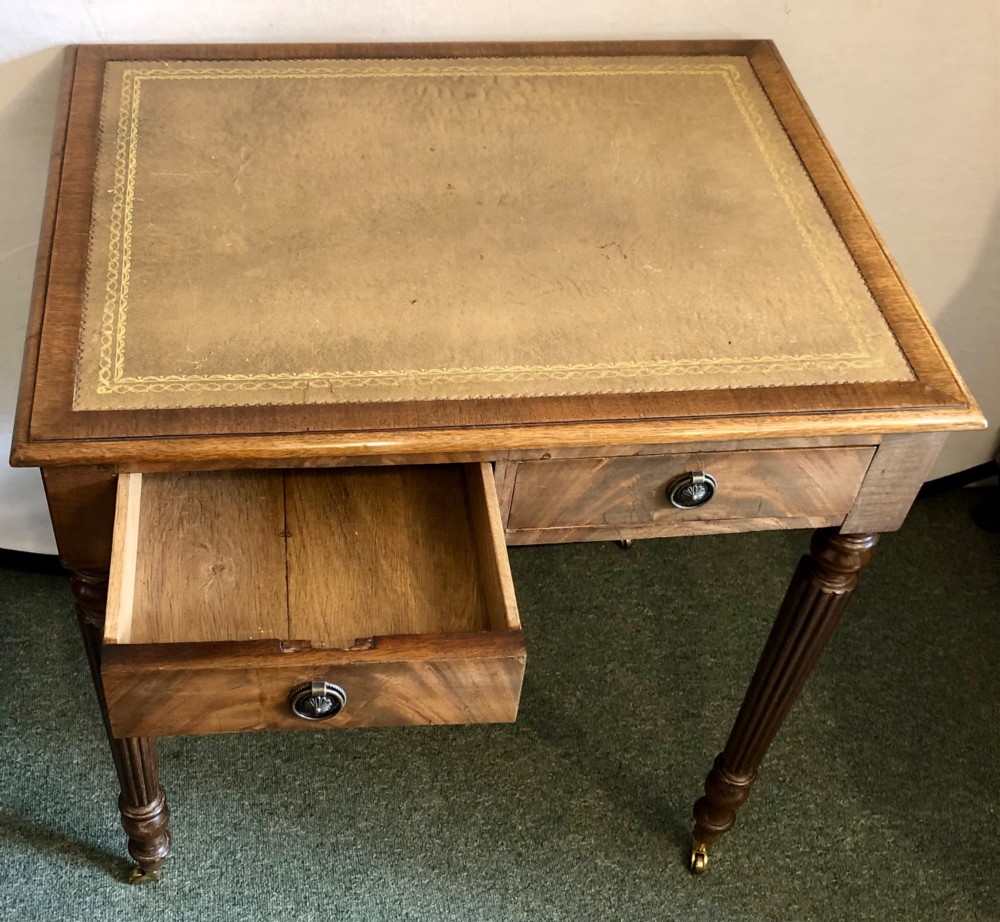 Small early 19th century mahogany writing table View VI