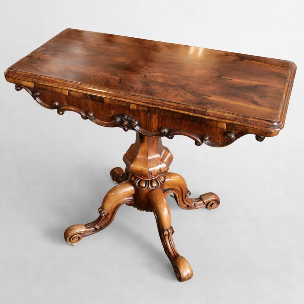 Fine 19th century rosewood card table