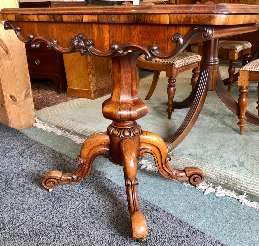 Fine 19th century rosewood card table View IV
