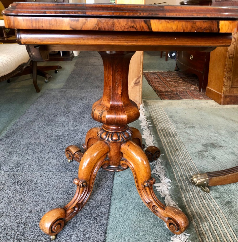 Fine 19th century rosewood card table View VII