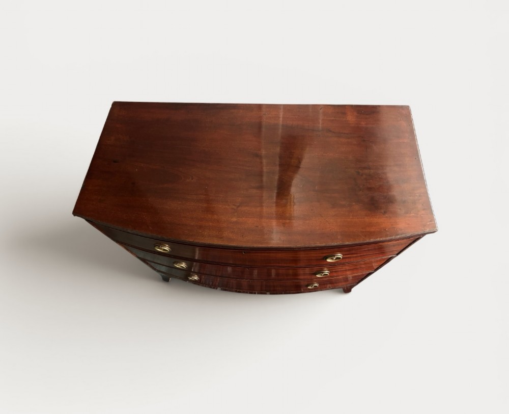 George III mahogany bow front chest of drawers View IV