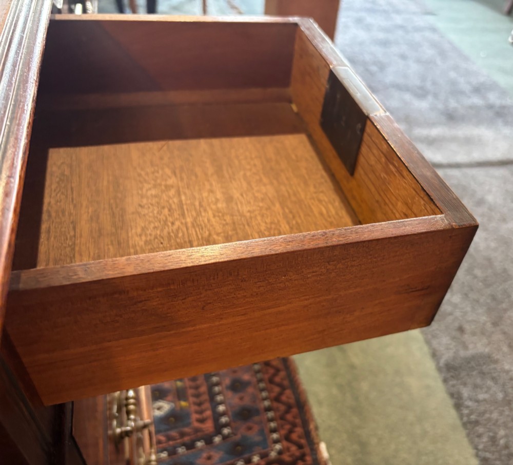 Edwardian oak pedestal desk View VIII