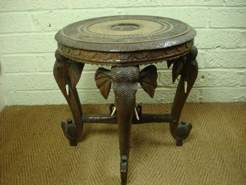 Indian Teak Elephant Table