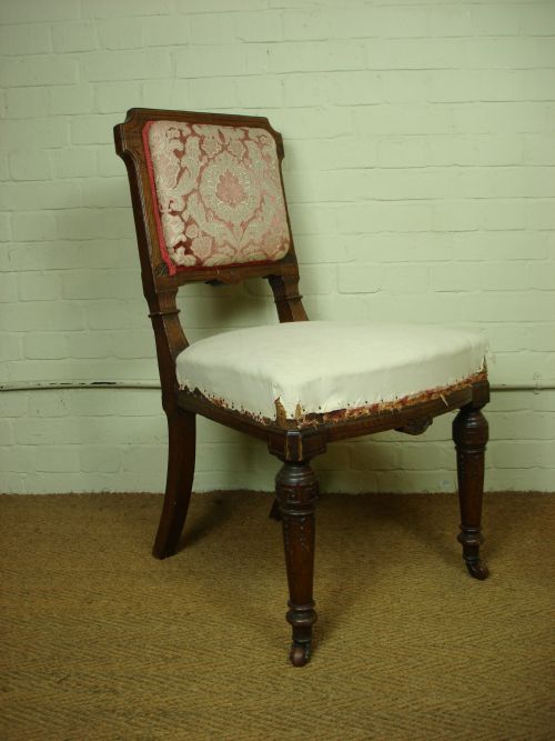 Set of Six Victorian Oak Chairs