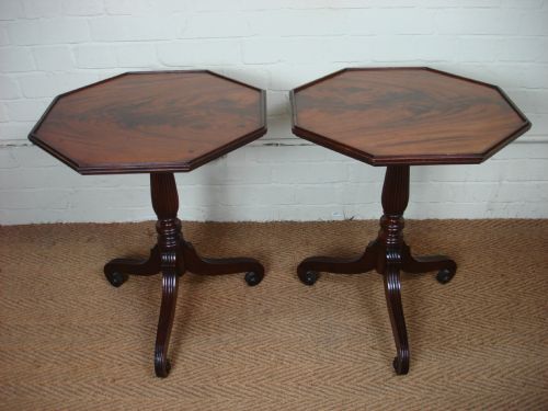 Pair of Mahogany Lamp Tables