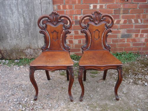 Pair of Nineteenth Century Hall Chairs