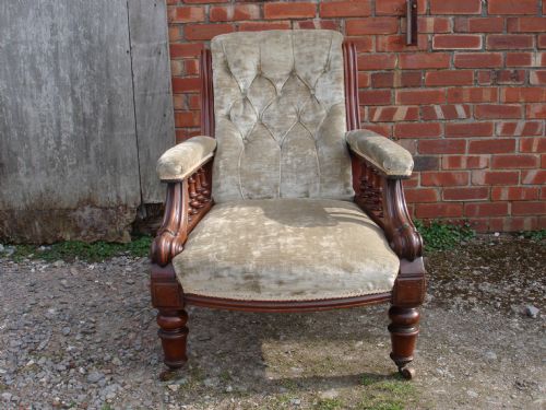 Victorian Library Armchair