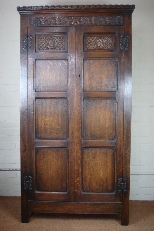 Panelled Oak Wardrobe