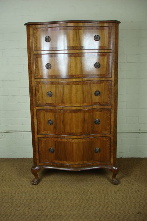 Serpentine Walnut Chest