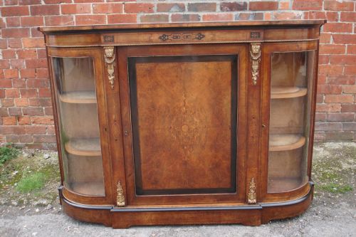 Victorian Figured Walnut Credenza