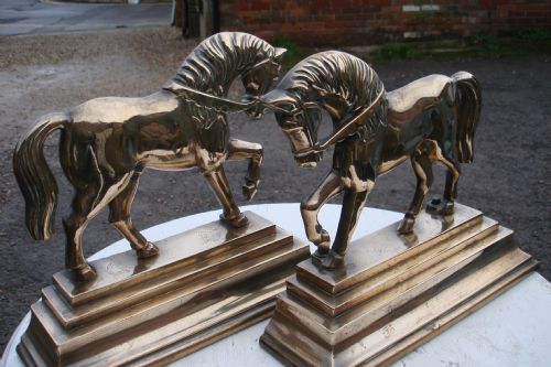 Pair of Brass Horse Doorstops