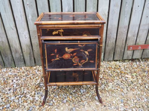 Victorian Bamboo Sewing Table