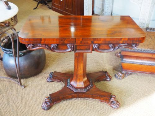 William IV Rosewood Card Table