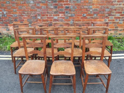 Set of Twelve Chapel Chairs