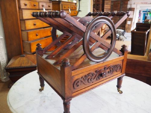 Nineteenth Century Rosewood Canterbury